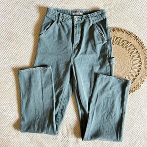 Pacsun Women’s High Waisted 90’s Boyfriend Carpenter Jeans Blue/Green - Size 26